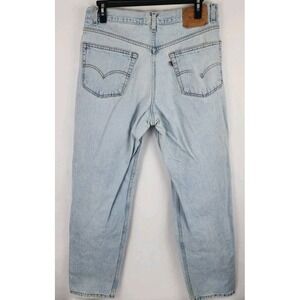 Vtg Levis 550 Jeans Relaxed Fit Tapered Denim Light Wash Jeans 90s Size 36x32